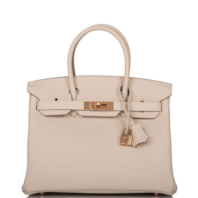 Hermes Birkin 30 Craie Togo Rose Gold Hardware Hover Image