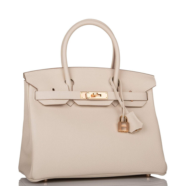 Hermes Birkin 30 Craie Togo Rose Gold Hardware Main Image
