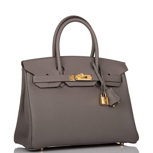 Hermes Birkin 30 Etain Togo Gold Hardware Main Image