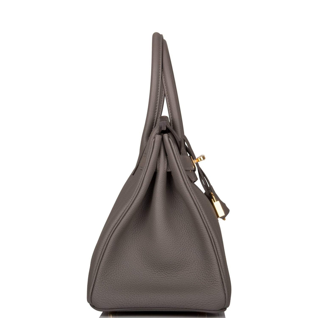 Hermes Birkin 30 Etain Togo Gold Hardware