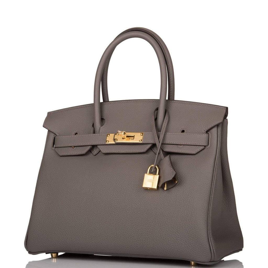Hermes Birkin 30 Etain Togo Gold Hardware