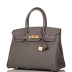 Hermes Birkin 30 Etain Togo Gold Hardware