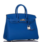 Hermes Birkin 25 Bleu Royal Verso Togo Palladium Hardware