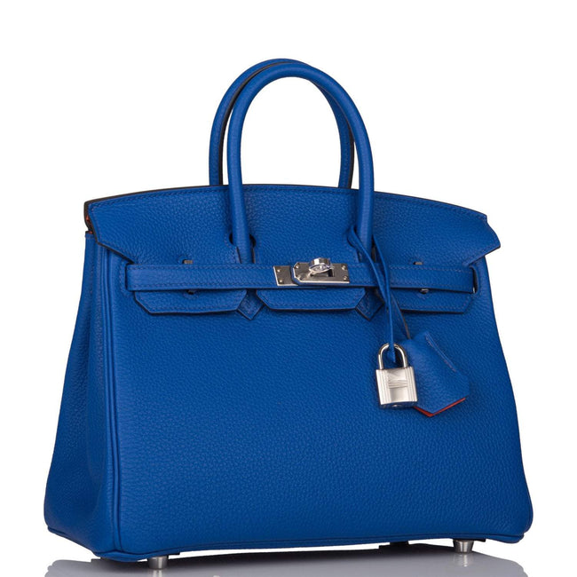 Hermes Birkin 25 Bleu Royal Verso Togo Palladium Hardware Main Image