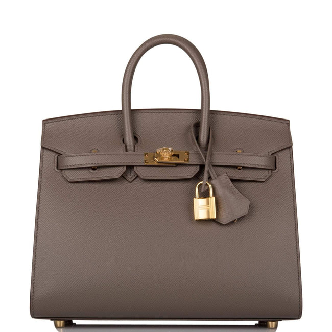 Hermes Birkin Sellier 25 Etain Epsom Gold Hardware Hover Image