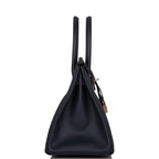 Hermes Birkin 30 Bleu Indigo Epsom Rose Gold Hardware