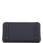 Hermes Birkin 30 Bleu Indigo Epsom Rose Gold Hardware