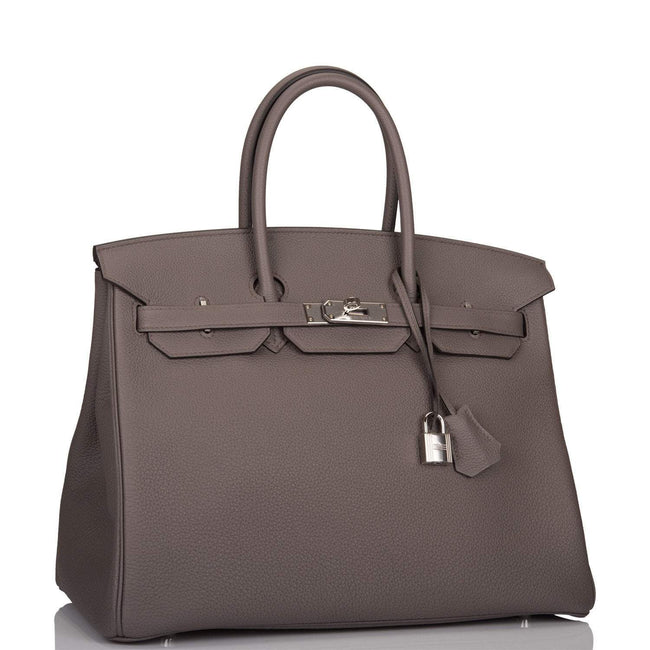 Hermes Birkin 35cm Etain Togo Palladium Hardware Main Image