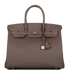 Hermes Birkin 35cm Etain Epsom Palladium Hardware