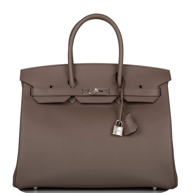Hermes Birkin 35cm Etain Epsom Palladium Hardware Hover Image