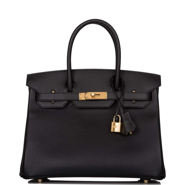 Hermes Black Epsom Birkin 30cm Gold Hardware Hover Image