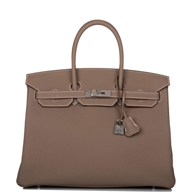 Hermes Birkin 35 Etoupe Togo Palladium Hardware Hover Image