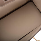 Hermes Birkin 25 Etoupe and Craie Togo Brushed Gold Hardware