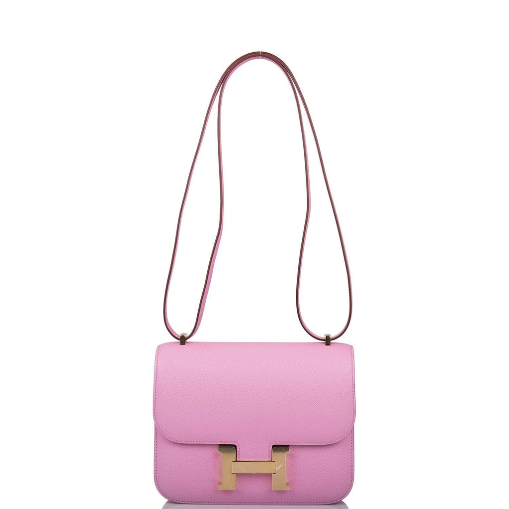 Hermes Mauve Sylvestre Epsom Mini Constance 18cm Permabrass Hardware