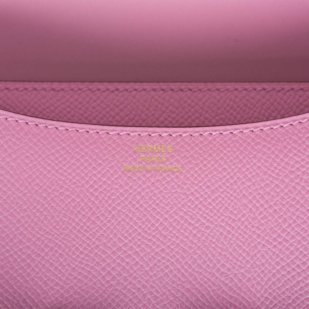 Hermes Mauve Sylvestre Epsom Mini Constance 18cm Permabrass Hardware