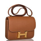 Hermes Gold Evercolor Mini Constance 18cm Gold Hardware