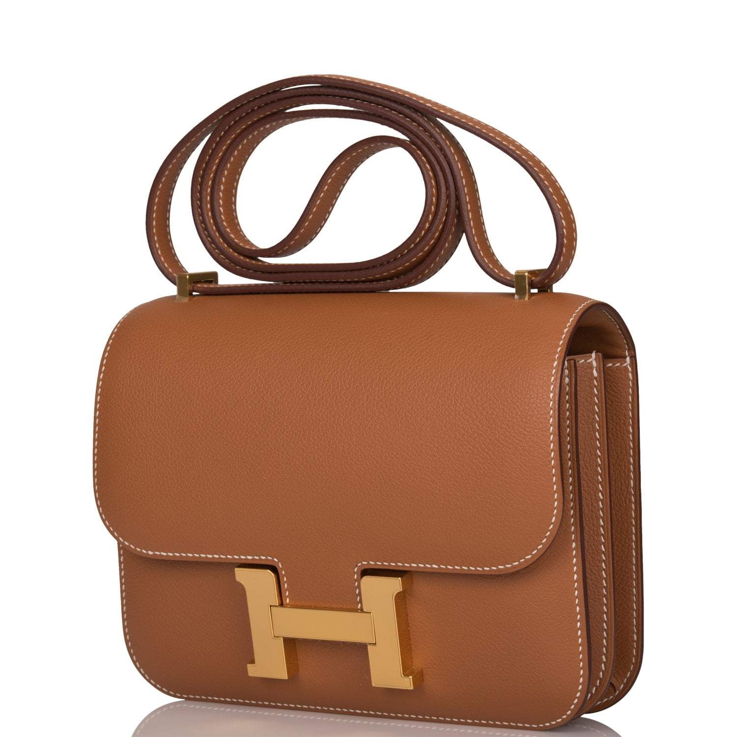 Hermes Gold Evercolor Mini Constance 18cm Gold Hardware