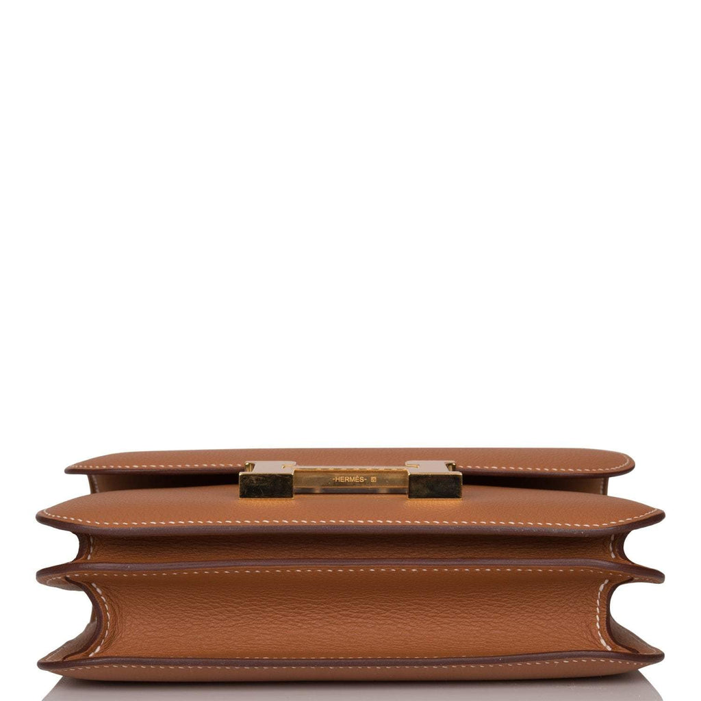 Hermes Gold Evercolor Mini Constance 18cm Gold Hardware