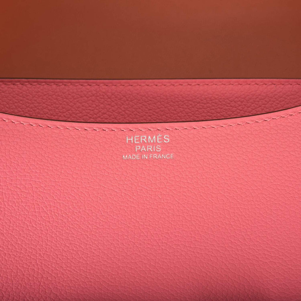 Hermes Rose D'Ete Verso Evercolor Constance 24cm Palladium Hardware