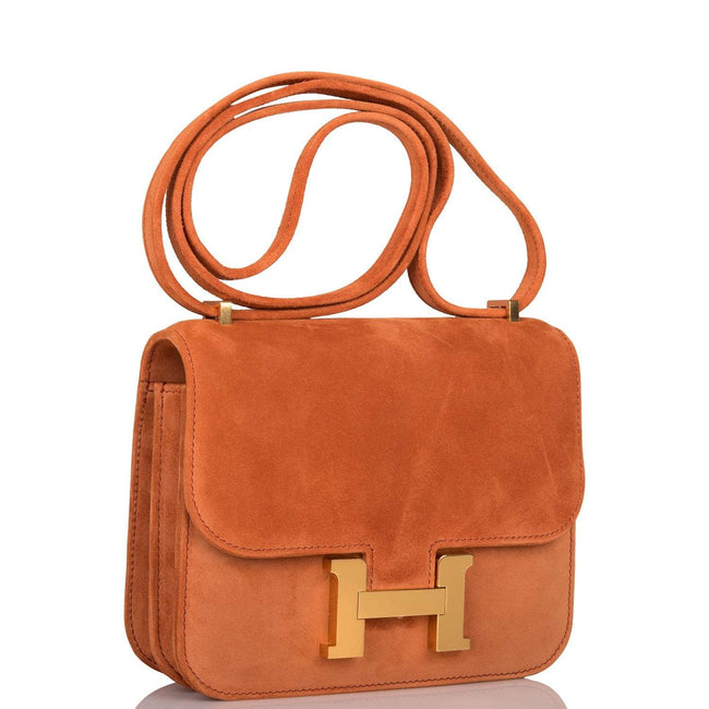 Hermes Paprika Doblis Mini Constance 18cm Gold Hardware Main Image