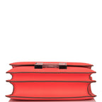 Hermes Rose Enamel Mini Constance 18cm Texas Epsom and Rouge de Coeur Palladium Hardware