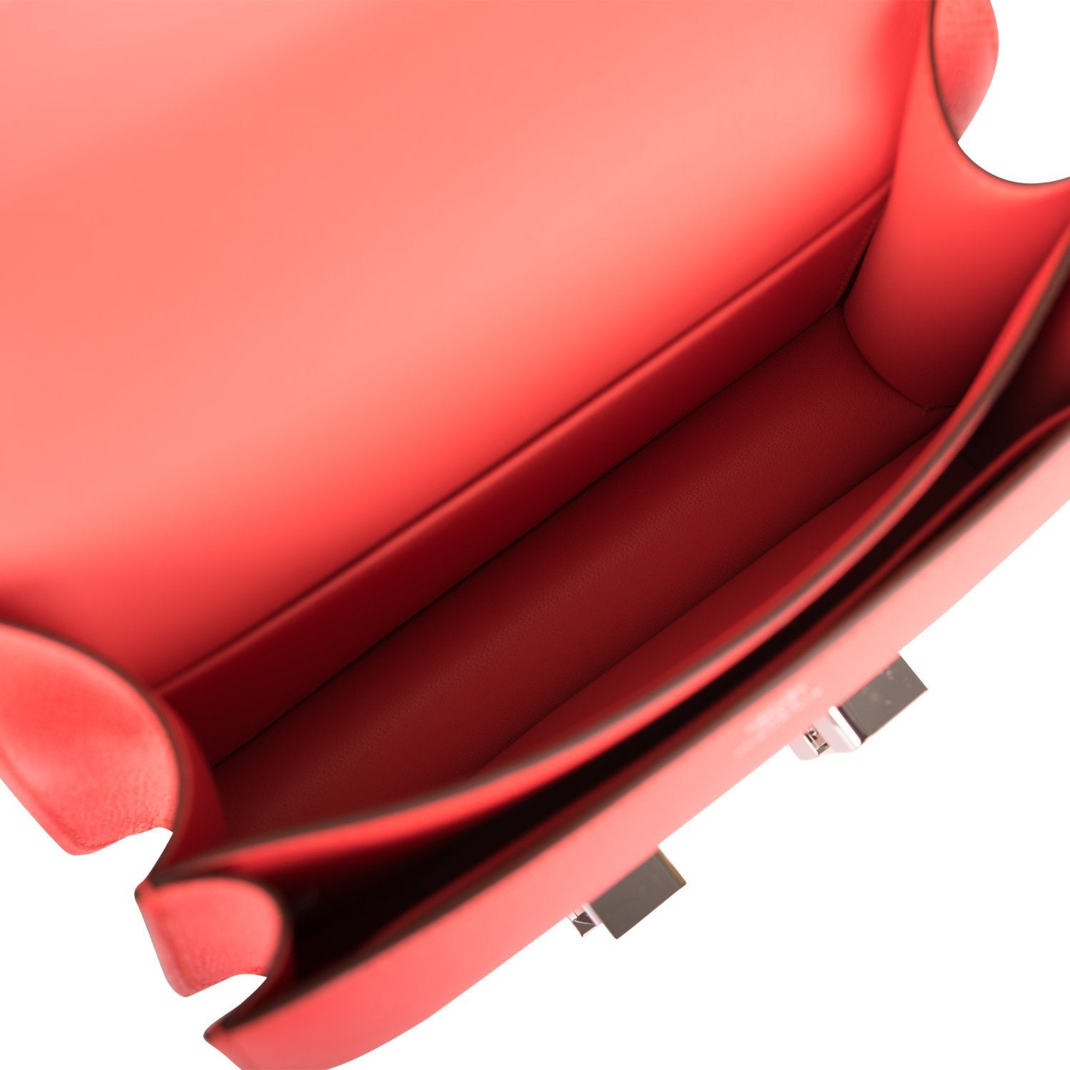 Hermes Rose Enamel Mini Constance 18cm Texas Epsom and Rouge de Coeur Palladium Hardware