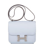 Hermes Bleu Brume Swift Mini Constance 18cm Palladium Hardware