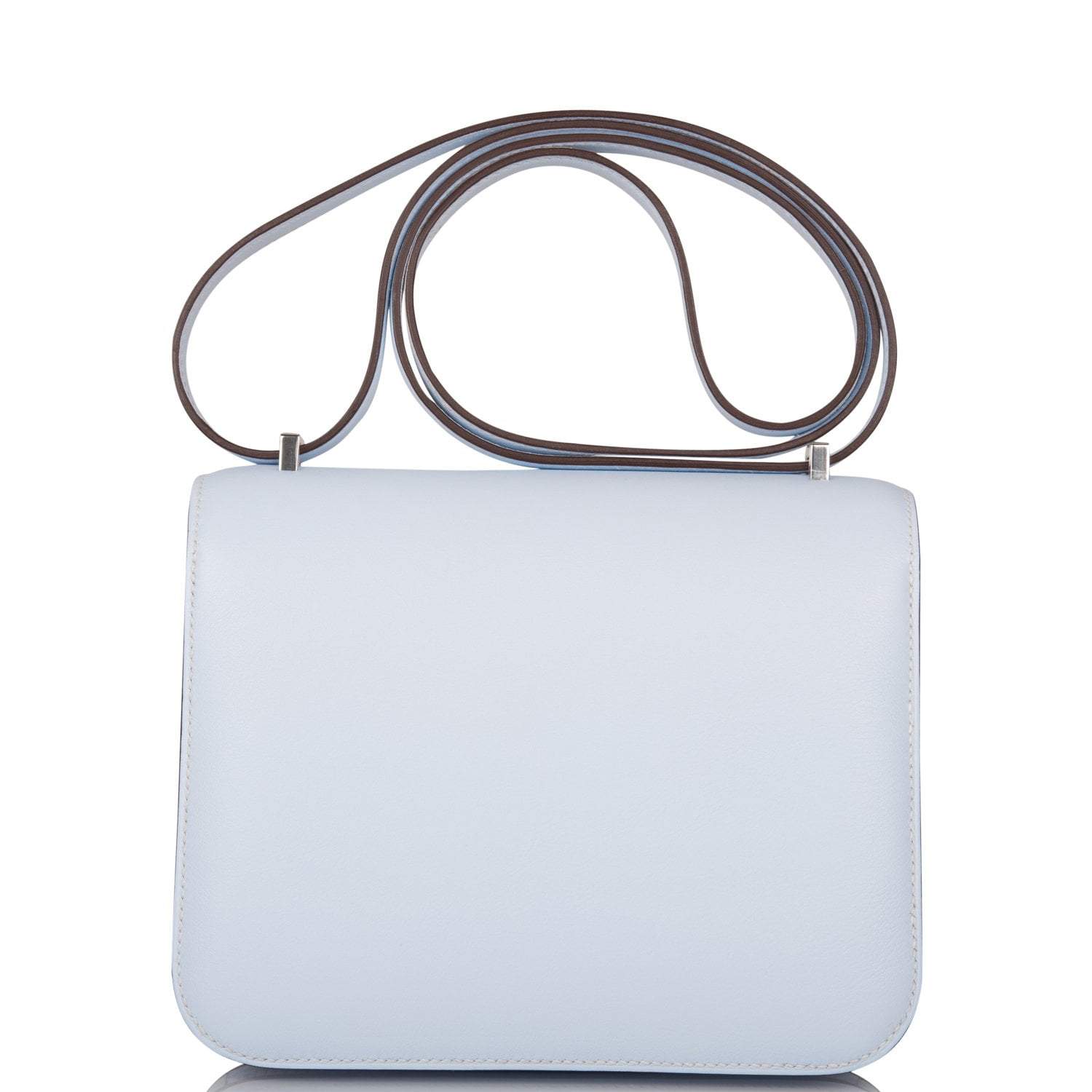 Hermes Bleu Brume Swift Mini Constance 18cm Palladium Hardware