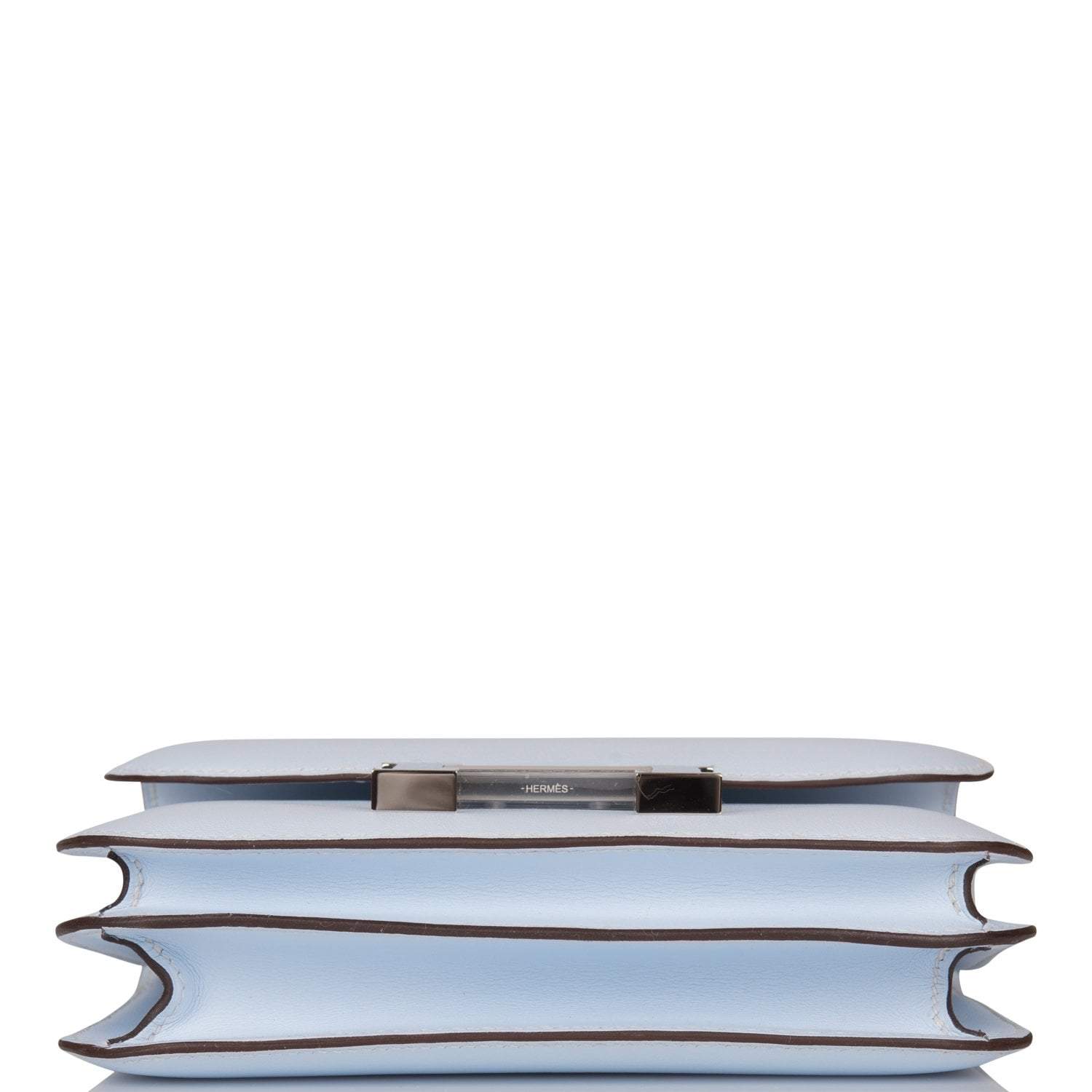 Hermes Bleu Brume Swift Mini Constance 18cm Palladium Hardware