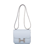 Hermes Bleu Brume Swift Mini Constance 18cm Palladium Hardware