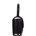 Hermes Black Matte Alligator and Ombre Lizard Marquette Constance 24cm Palladium Hardware