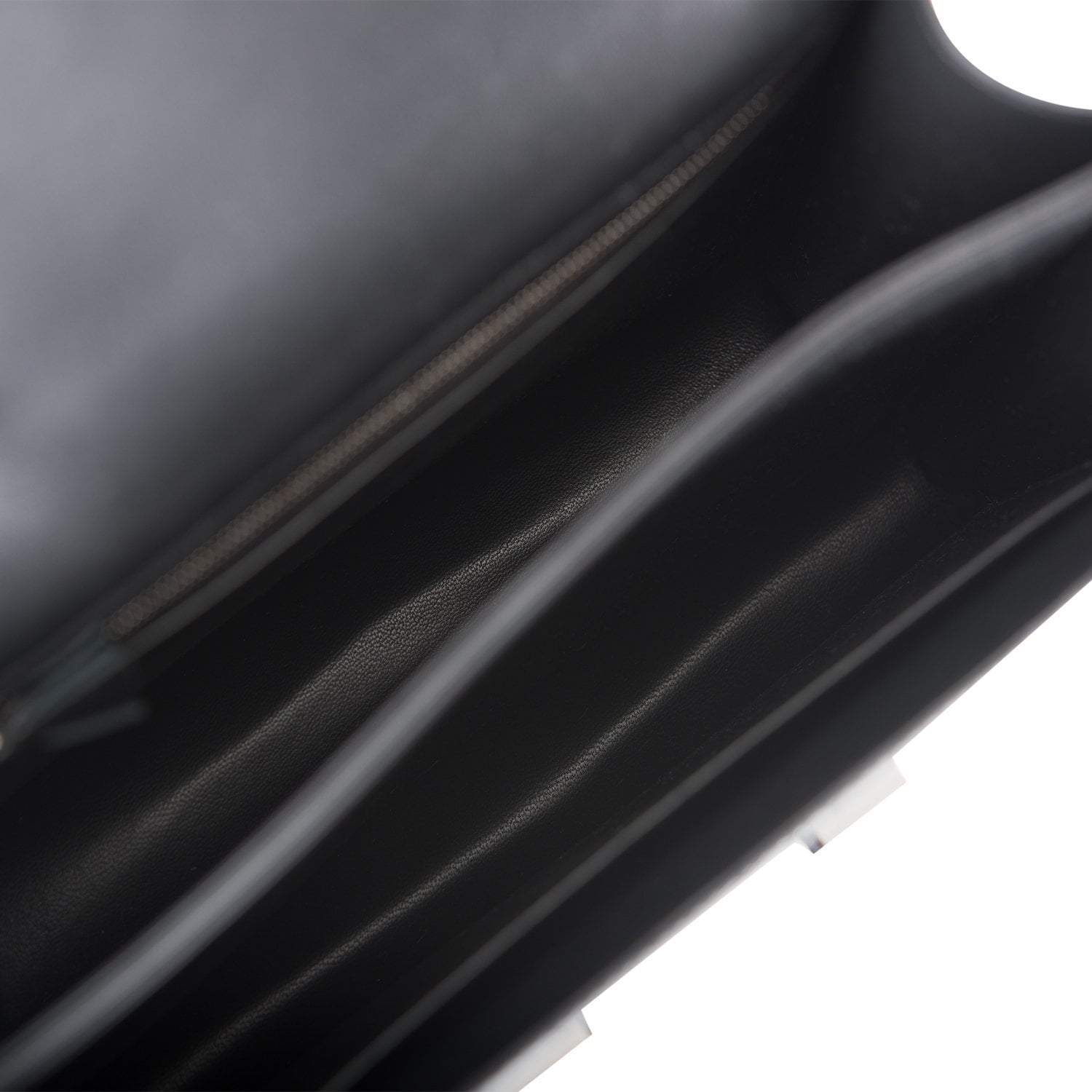 Hermes Black Matte Alligator and Ombre Lizard Marquette Constance 24cm Palladium Hardware