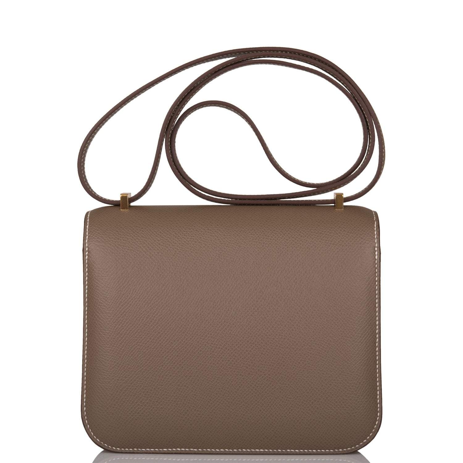 Hermes Etoupe Epsom Mini Constance 18cm Gold Hardware
