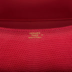 Hermes Rouge Exotique Lizard Niloticus Constance 24cm Gold Hardware