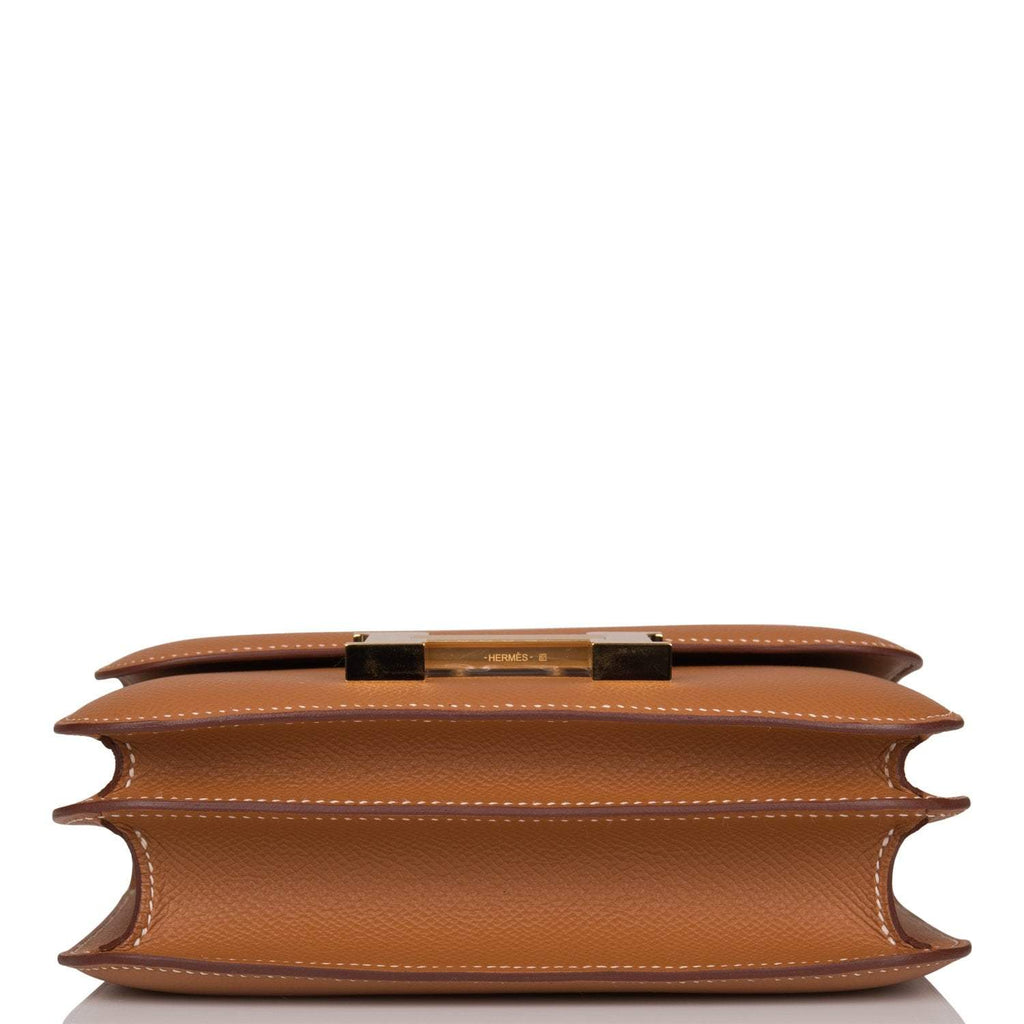 Hermes Mini Constance 18 Gold Epsom Gold Hardware