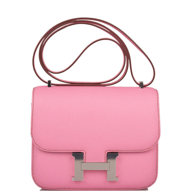 Hermes Mini Constance 18 Bubblegum 5P Epsom Palladium Hardware Hover Image