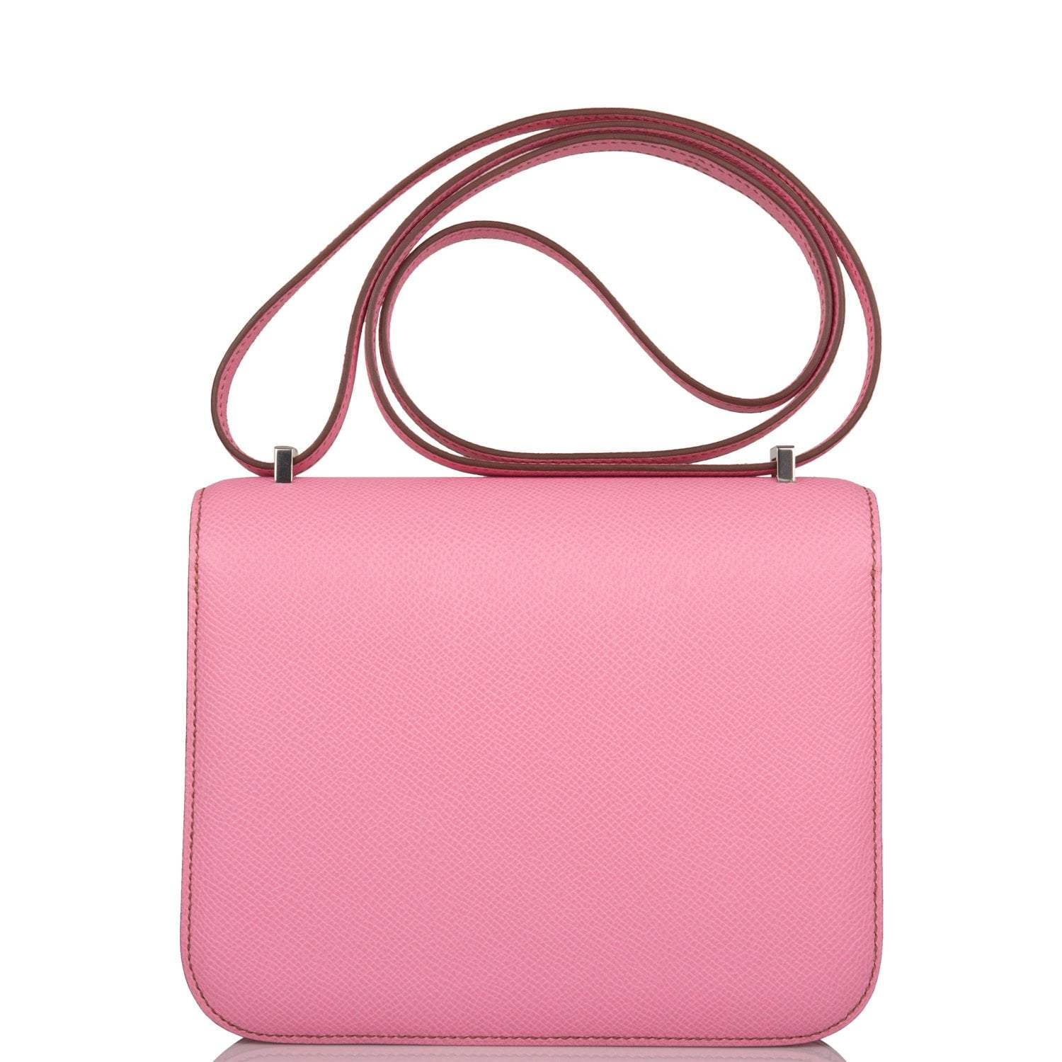 Hermes Mini Constance 18 Bubblegum 5P Epsom Palladium Hardware
