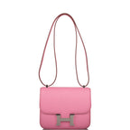 Hermes Mini Constance 18 Bubblegum 5P Epsom Palladium Hardware