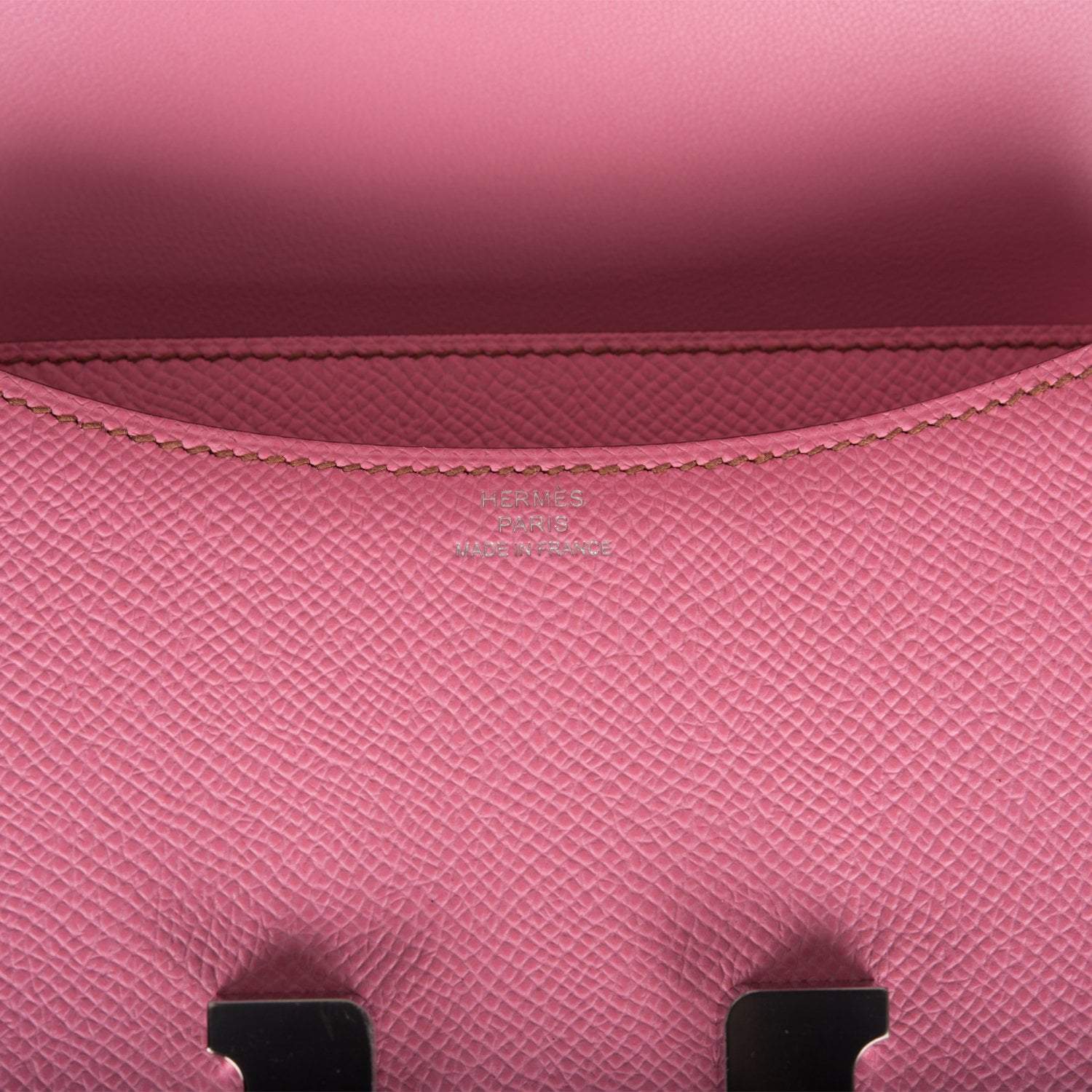 Hermes Mini Constance 18 Bubblegum 5P Epsom Palladium Hardware