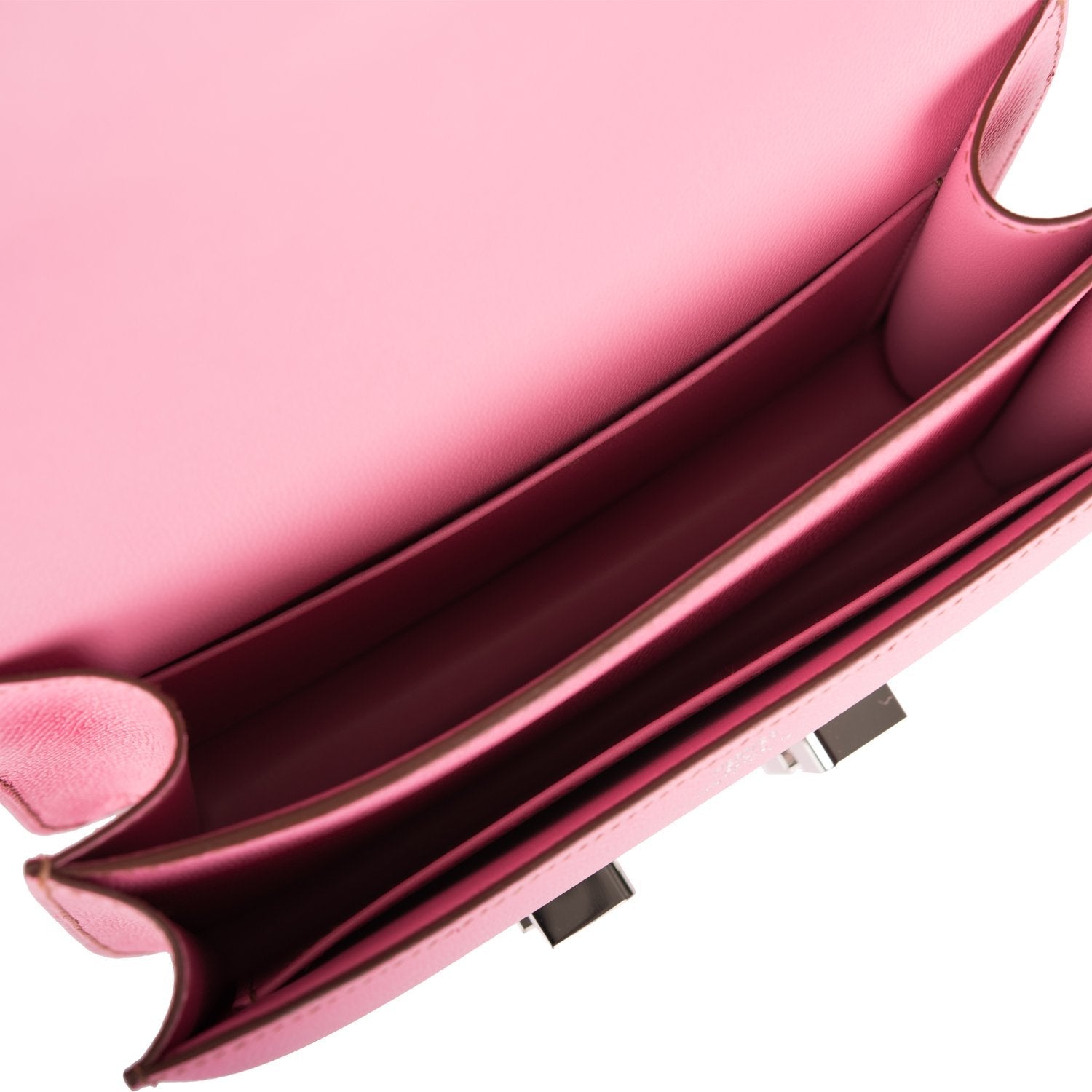 Hermes Mini Constance 18 Bubblegum 5P Epsom Palladium Hardware