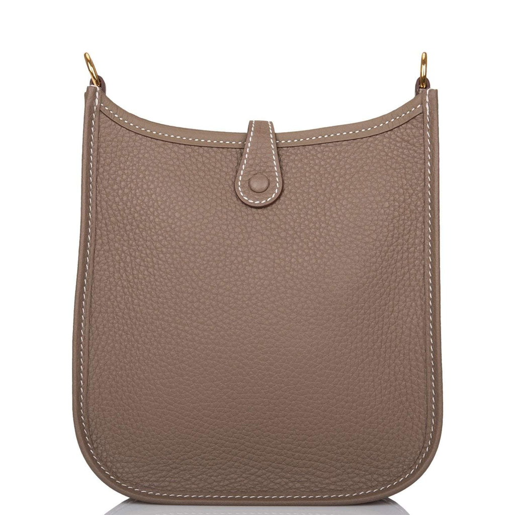 Hermes Etoupe Clemence Evelyne TPM Bag Gold Hardware