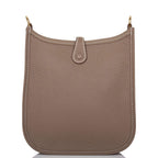 Hermes Etoupe Clemence Evelyne TPM Bag Gold Hardware