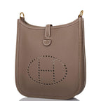 Hermes Etoupe Clemence Evelyne TPM Bag Gold Hardware