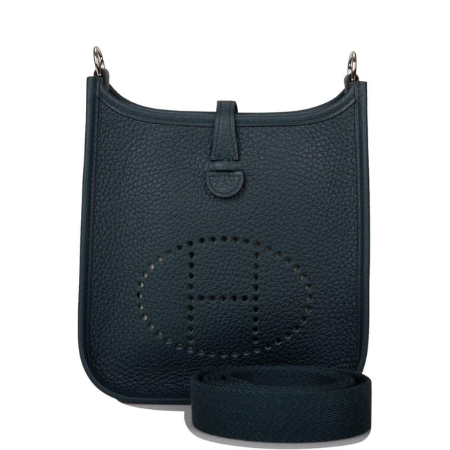 Hermes Vert Cypress Clemence Evelyne TPM Bag Palladium Hardware Hover Image