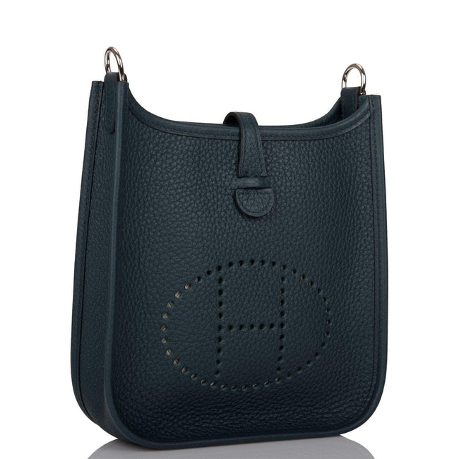 Hermes Vert Cypress Clemence Evelyne TPM Bag Palladium Hardware Main Image