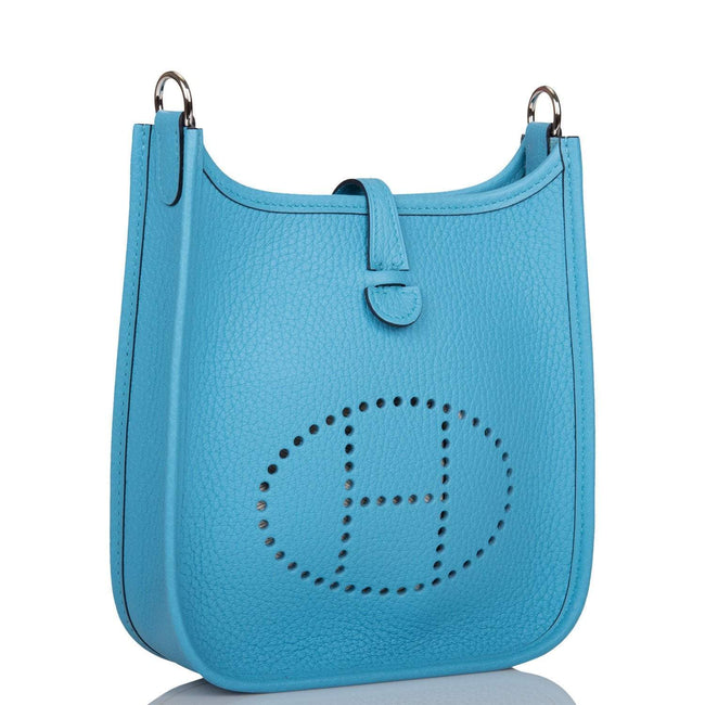 Hermes Bleu du Nord Clemence Evelyne TPM Bag Palladium Hardware Main Image