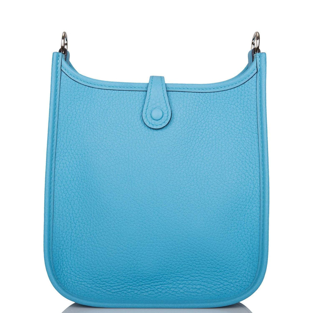 Hermes Bleu du Nord Clemence Evelyne TPM Bag Palladium Hardware