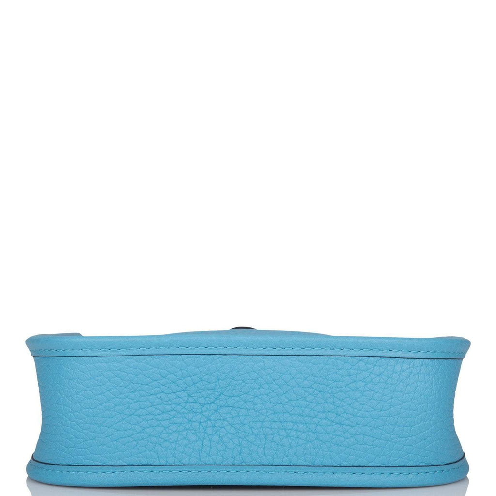 Hermes Bleu du Nord Clemence Evelyne TPM Bag Palladium Hardware