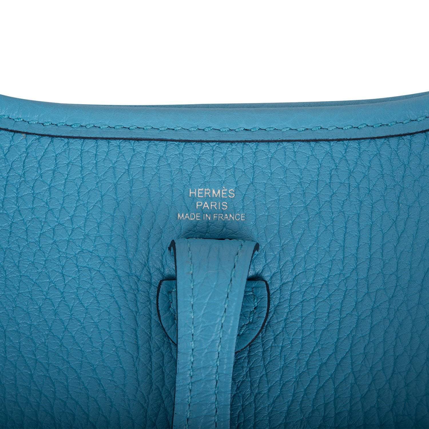 Hermes Bleu du Nord Clemence Evelyne TPM Bag Palladium Hardware