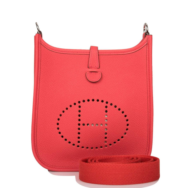 Hermes Bougainvillea Clemence Evelyne TPM Bag Palladium Hardware Main Image